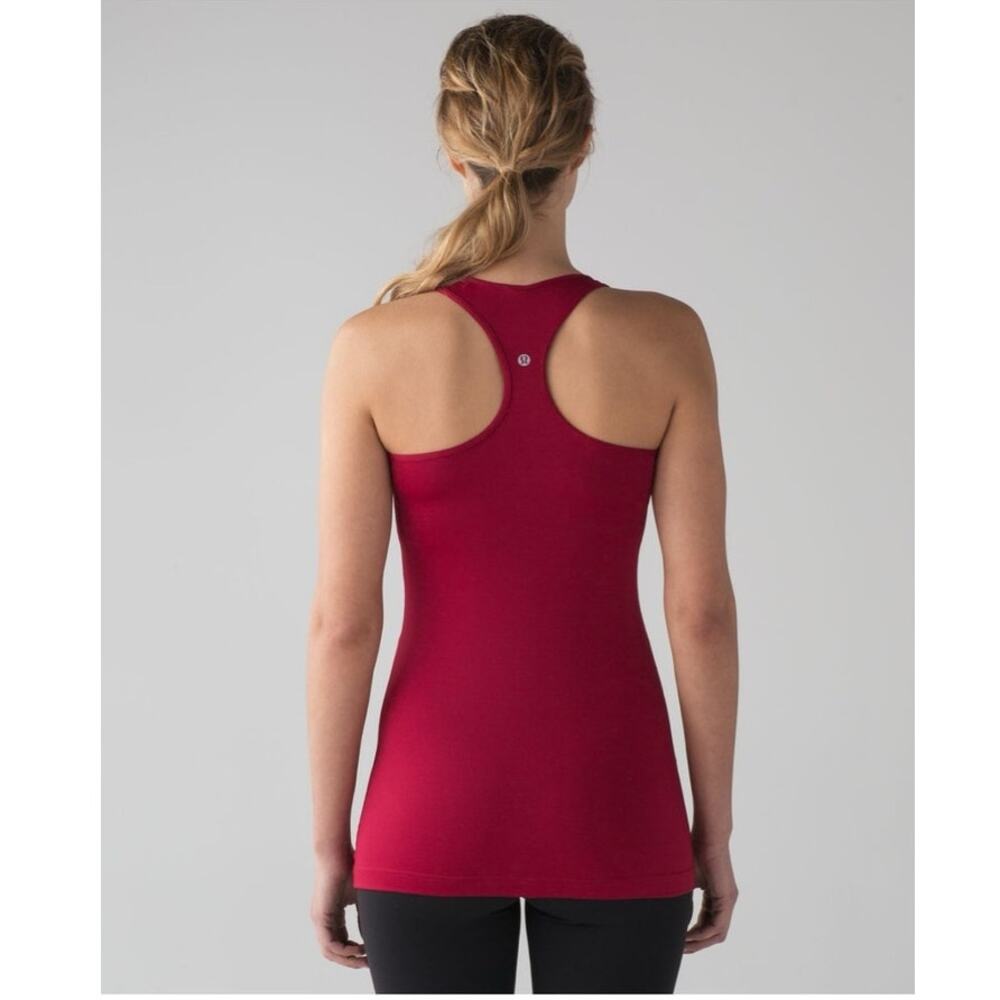 Lululemon Red Reversible Racerback Tank Top Athletic Yoga Size 4